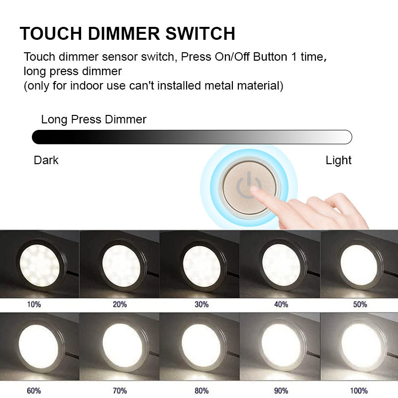 Interruptor de sensor táctil TS39 con indicador LED