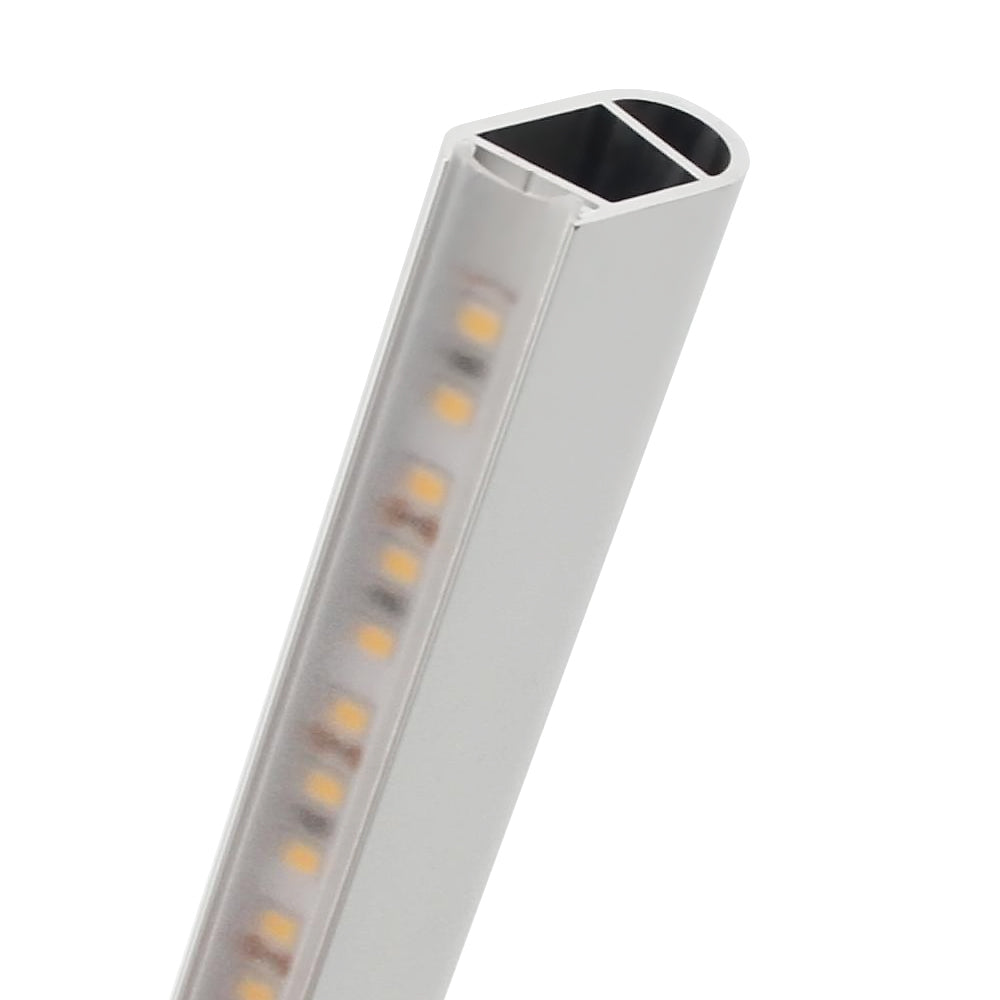 厂家直销内发光 / 斜发光 LED 衣柜灯铝型材,AP27 椭圆衣杆灯灯槽