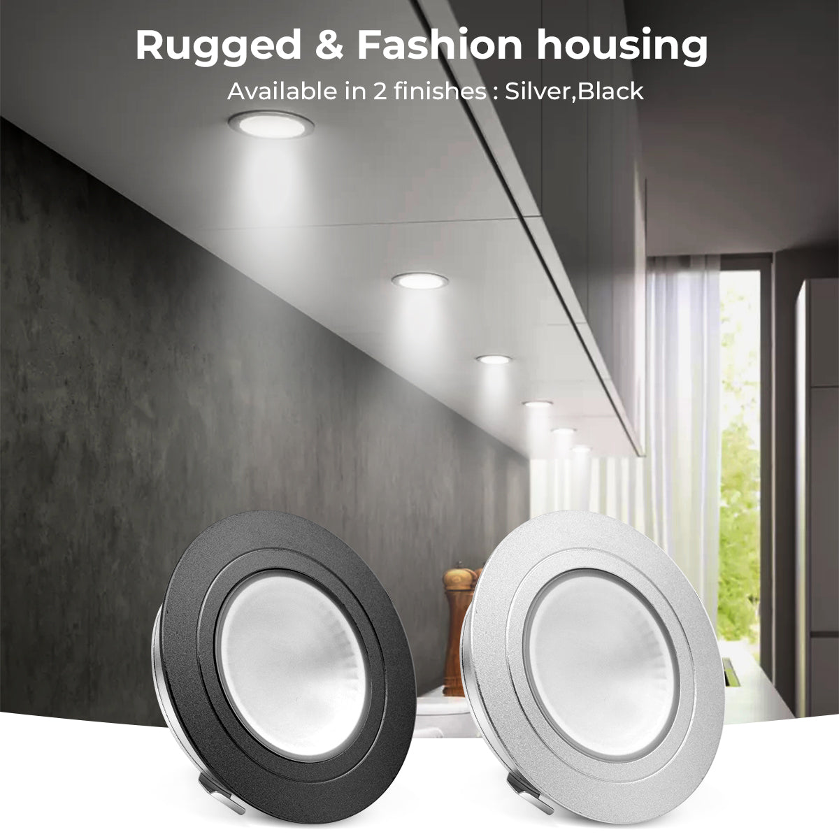 12V Recessed Under Cabinet Puck Lighting 2.5W High Lumen – VSTLED.COM