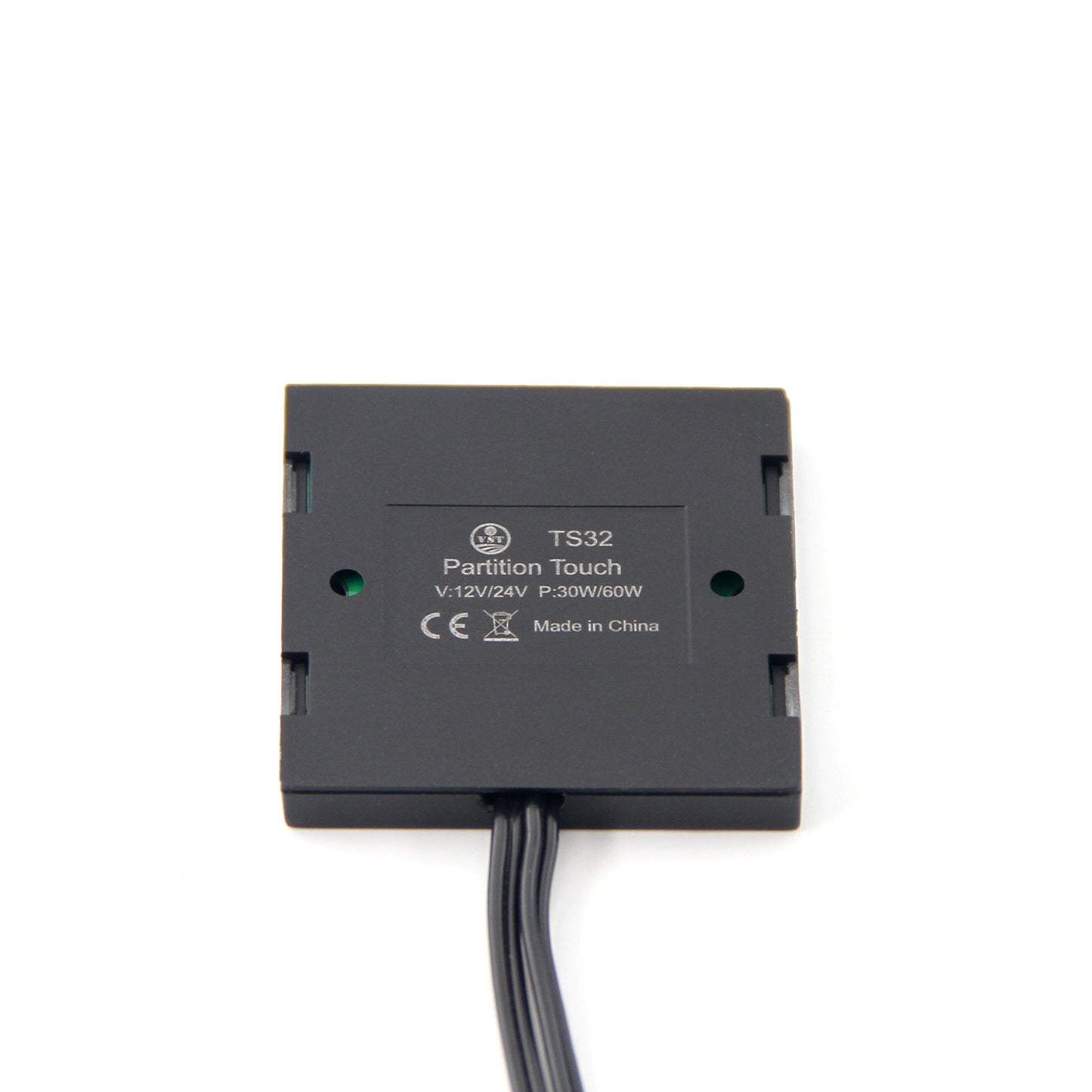 TS32 12V 超薄触摸调光开关 60W 表面贴装橱柜灯传感器开关,响应迅速,适用于厨房,银色/黑色
