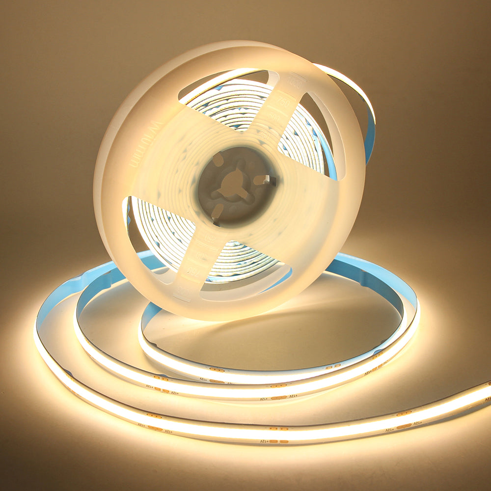 FB01 24V Tira de LED blanca cálida 8mm Cinta de luz LED comercial de alto brillo RoHS, CE para decoración de paredes 3000K/4000K/6500K