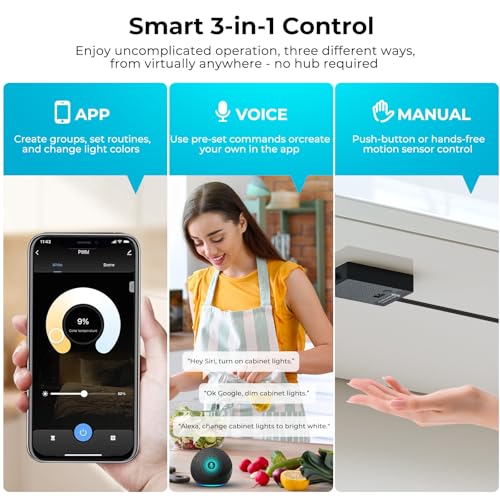 SL04 VST 浮动搁板带 RGB 灯,可与 Alexa Google Assistant App 遥控器配合使用,手势开/关,金属壁挂式发光搁板,适用于客厅浴室卧室,2 套
