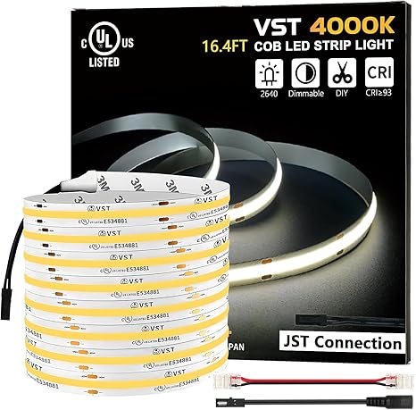 FB17 24V COB LED 灯带 9.6W/m UL 认证 LED 灯带,每米 528 个 LED,适用于家庭、商店