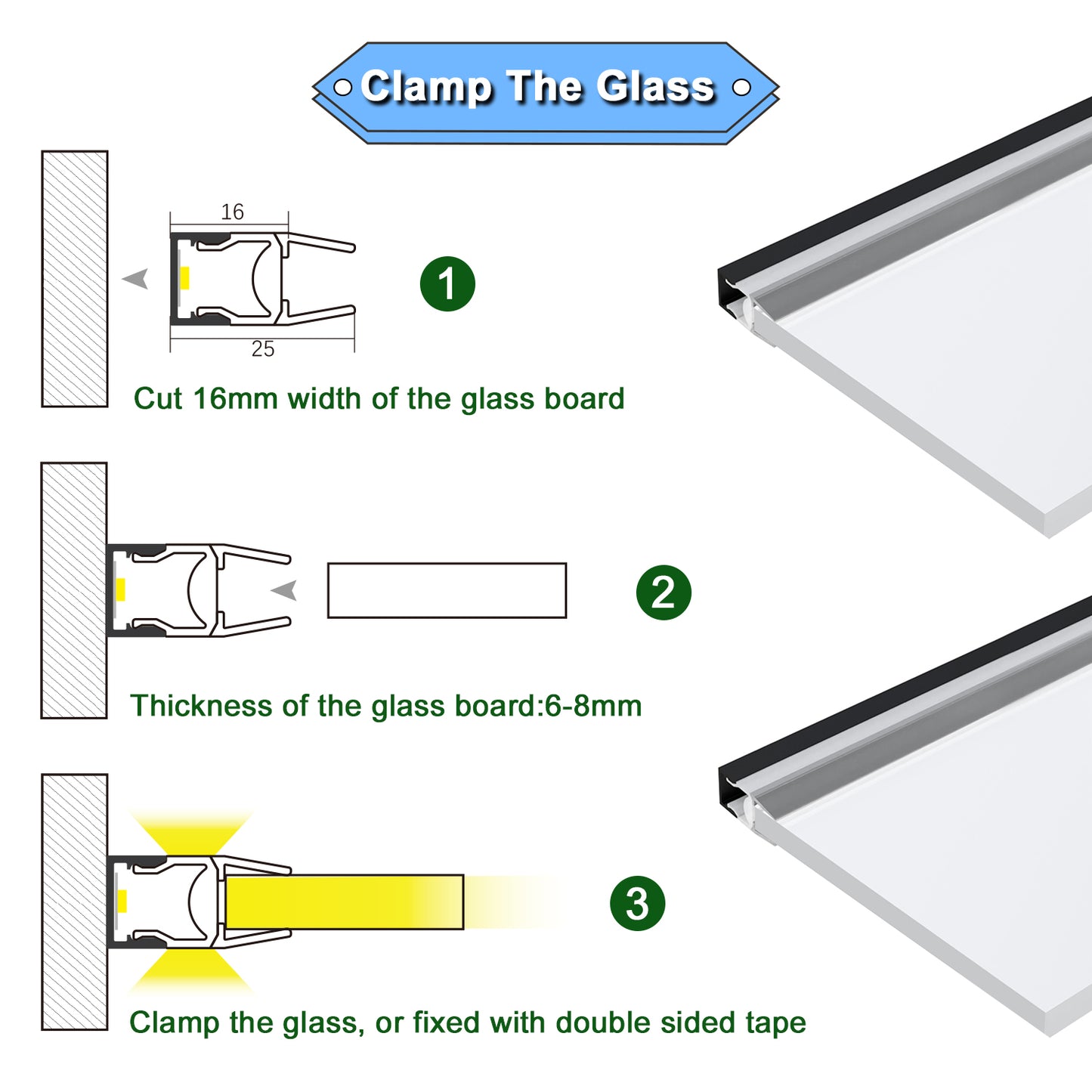 Send an inquiry for LED Tape Aluminum Channel Indoor Decorative Light Strip Profile AL6063 for Glass or Acrylic Plate to high quality LED Tape Aluminum Channel supplier. Wholesale Light Strip Profile directly from China LED Tape Aluminum Channel manufacturers/exporters. Get a factory sale price list and become a distributor/agent-vstled.com
