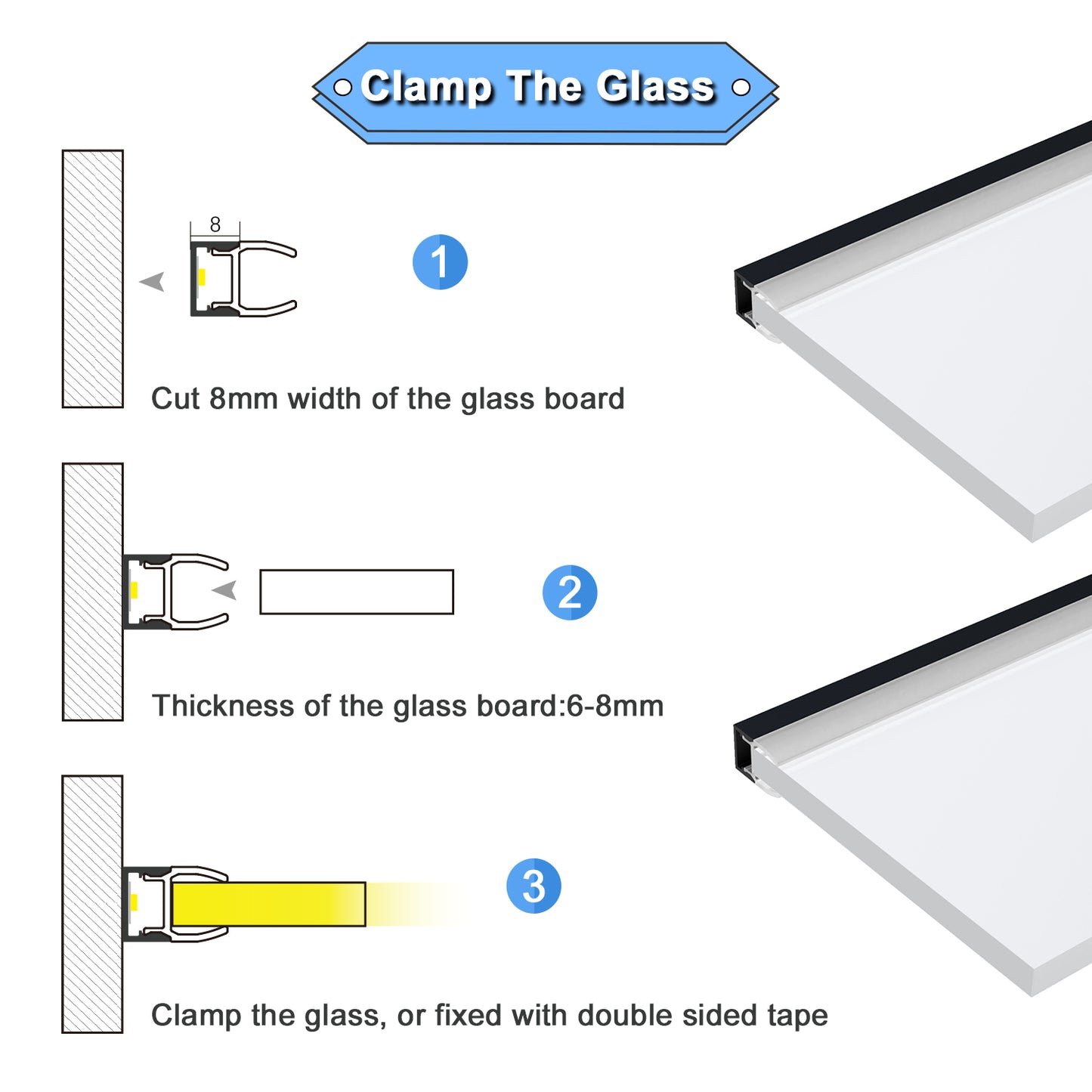 Send an inquiry for LED Strip Light Channel Diffuser AL6063 Glass Shelf Aluminum Profile to high quality LED Strip Light Channel Diffuser supplier. Wholesale Glass Shelf Aluminum Profile directly from China LED Strip Light Channel manufacturers/exporters. Get a factory sale price list and become a distributor/agent-vstled.com