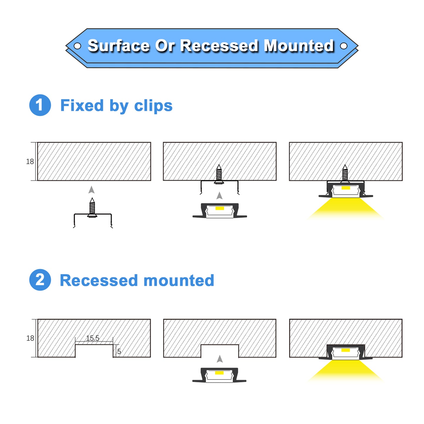 Send an inquiry for Recessed LED Channel AL6063 Ultra Thin LED Light Extrusion with Modern Style for Display Cabinet 22*6mm to high quality Recessed LED Channel supplier. Wholesale Ultra Thin LED Light Extrusion directly from China Recessed LED Channel manufacturers/exporters. Get a factory sale price list and become a distributor/agent-vstled.com