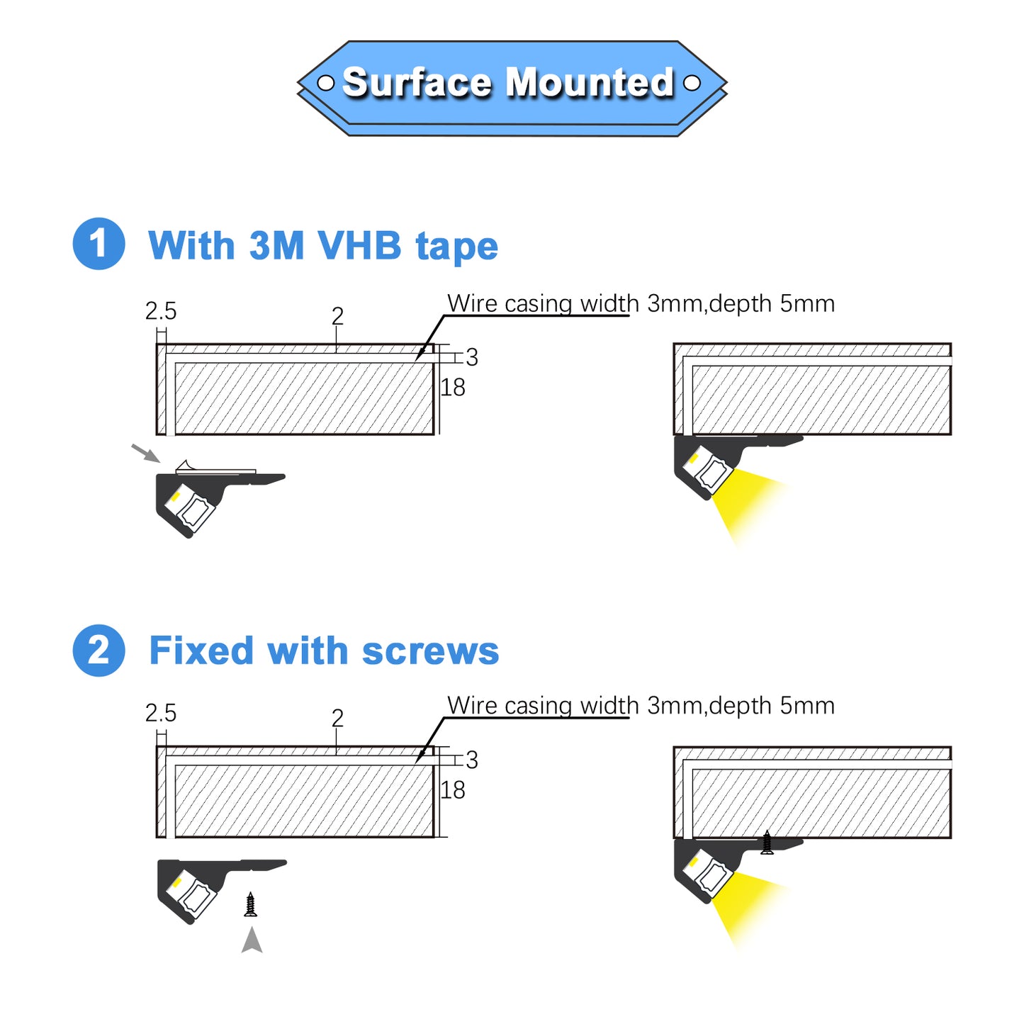 Send an inquiry for Surface Mounted LED Aluminum Channels AL6063 45 Degree LED Light Strip Profile to high quality LED Aluminum Channels supplier. Wholesale LED Light Strip Profile directly from China LED Aluminum Channels manufacturers/exporters. Get a factory sale price list and become a distributor/agent-vstled.com