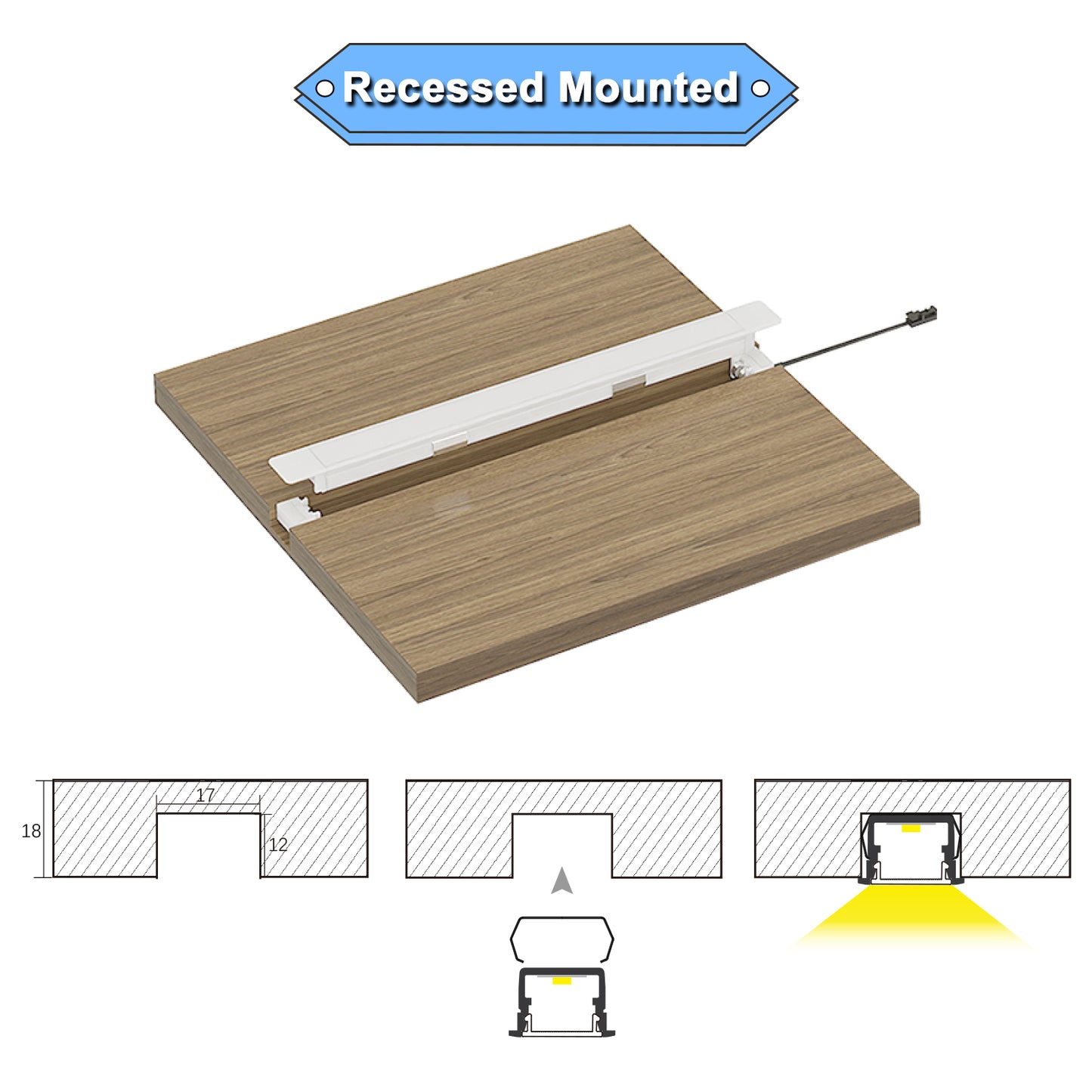 Send an inquiry for LED Diffuser Channel AL6063 Black Aluminium Extrusion Profiles with Recessed Mounted Design for Strip Light to high quality Aluminium Extrusion Profiles supplier. Wholesale LED Diffuser Channel directly from China Aluminium Extrusion Profiles manufacturers/exporters. Get a factory sale price list and become a distributor/agent-vstled.com