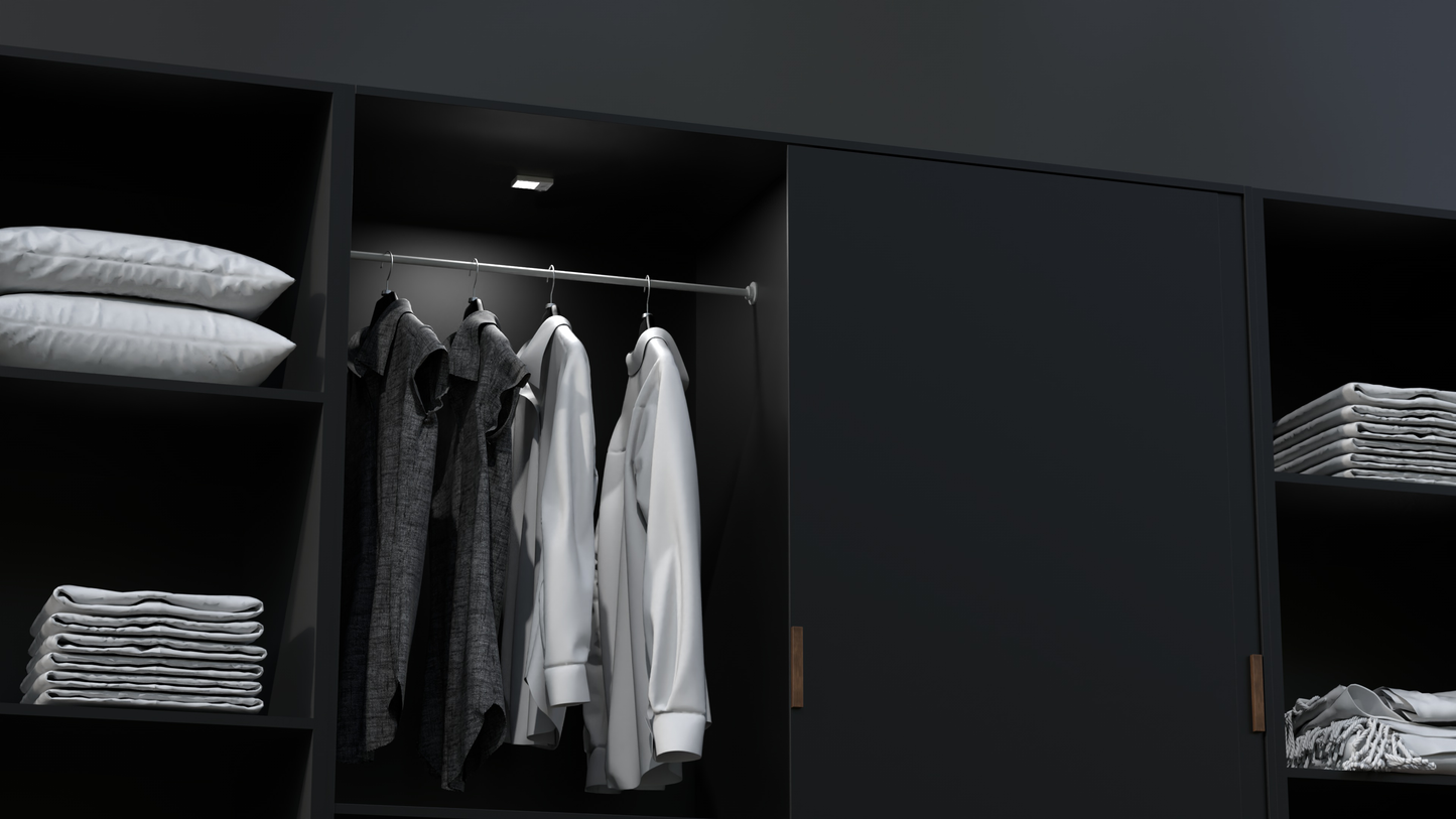 BT09 5V Mini Under Cabinet Rechargeable Lights 0.2W Dotless Motion Activated Under Cabinet Lighting with 3 Modes for Multiple Usage 68*42*9mm