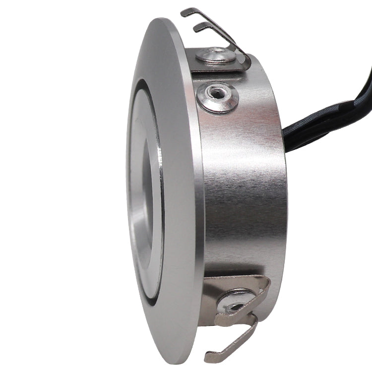 CB05 12V Commercial Electric Puck Lights 1W Silver LED Cabinet Light with Recessed Design for Bookshelf,Work Area
