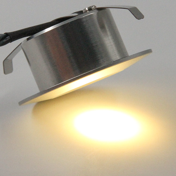 CB15 12V Small Puck Lights Cabinet 1.5W Recessed Undercupboard Lights with High CRI for Pantry,Workbench 3000K