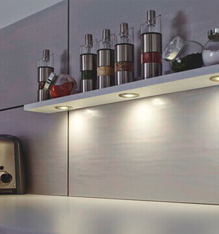 CB15 12V Small Puck Lights Cabinet 1.5W Recessed Undercupboard Lights with High CRI for Pantry,Workbench 3000K