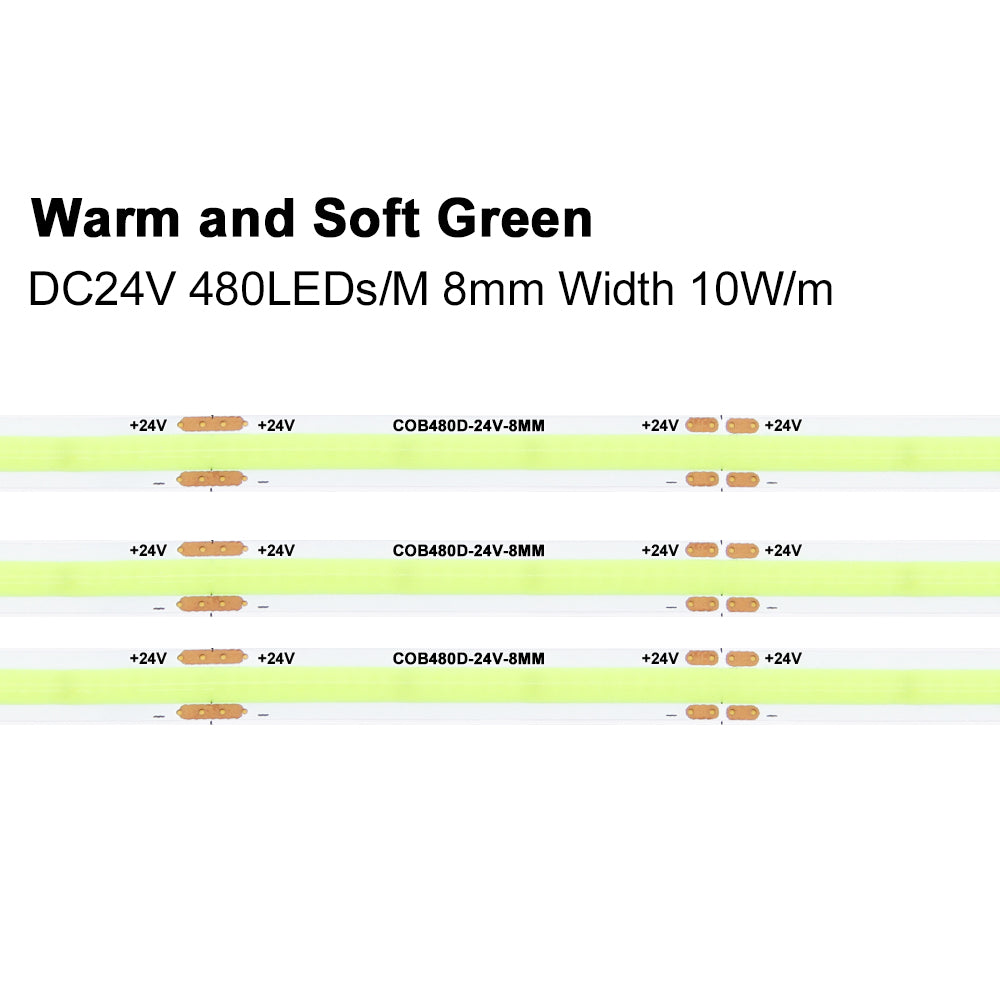 Luces LED COB FB03 de 24 V, tira de luces LED sin puntos de 5 mm, RoHS, ETL, CE, Reach, UL para decoración de gabinetes, 3000 K/4000 K/5000 K/6500 K