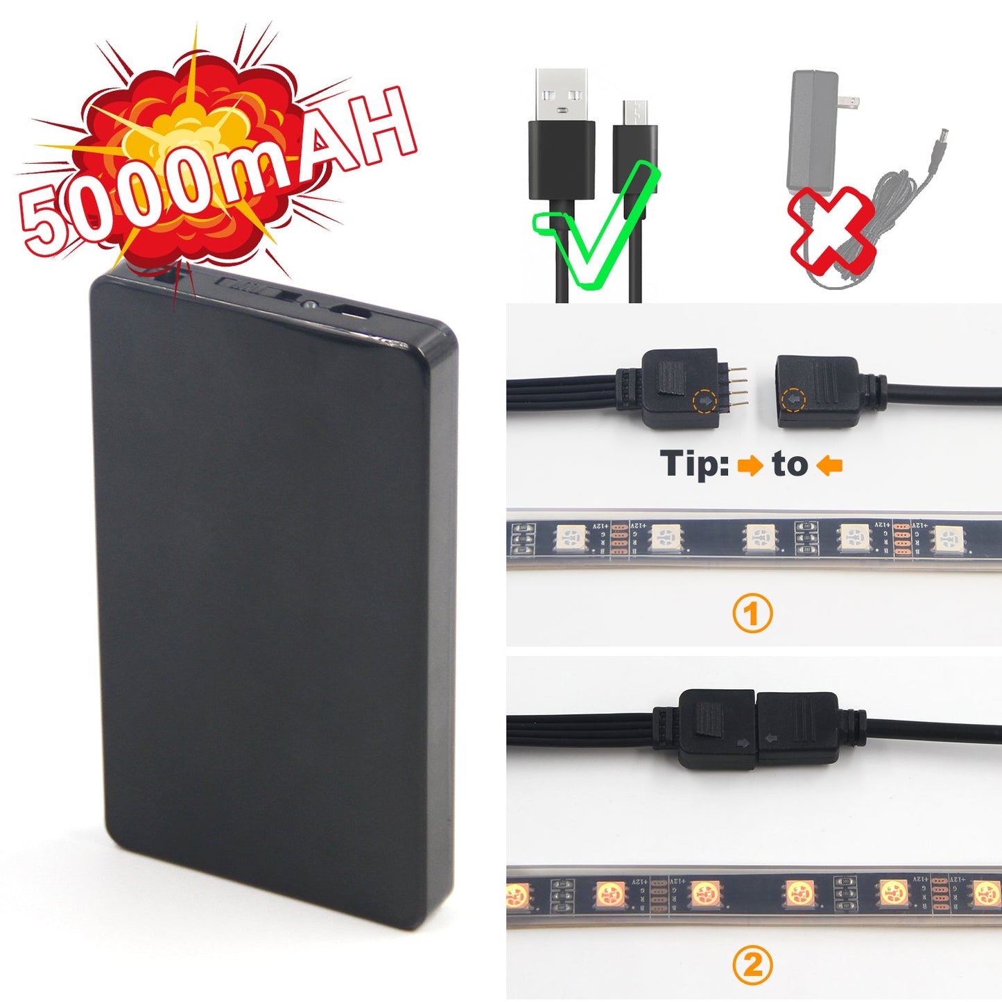 Send inquiry for 12V Music Sync RGB LED Strip Light Kit with Rechargeable Power Bank and Smart App Control, RoHS Listed LED Tape Light for Holiday,Party Decoration to high quality RGB LED Strip Light Kit supplier. Wholesale LED Tape Light directly from China RGB LED Strip Light Kit manufacturers/exporters. Get a factory sale price list and become a distributor/agent-vstled.com