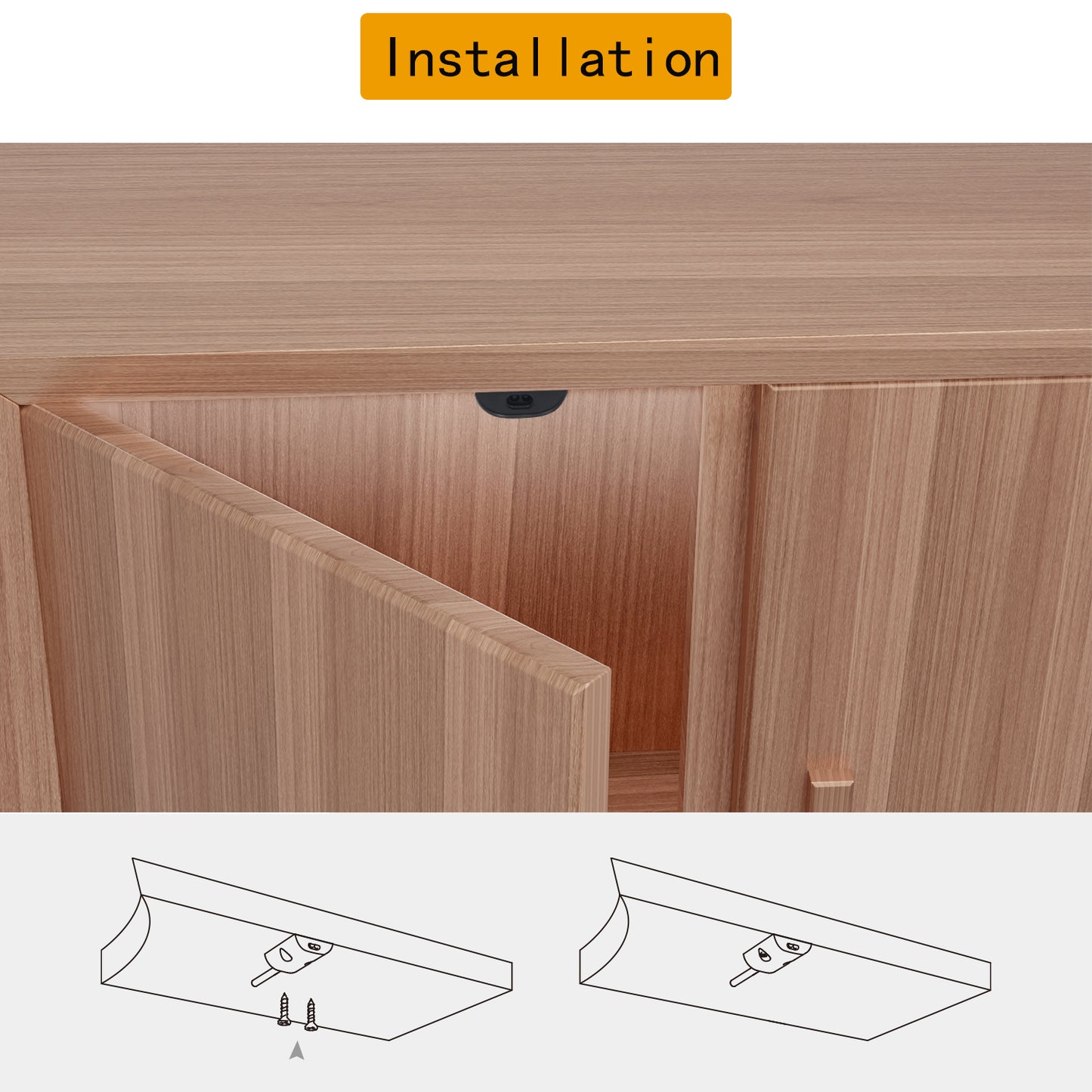 ID02 12V Mini Door Activated Light Switch 60W Hands-Free Cupboard Light Sensor Switch with Recessed Design for Modern Furniture