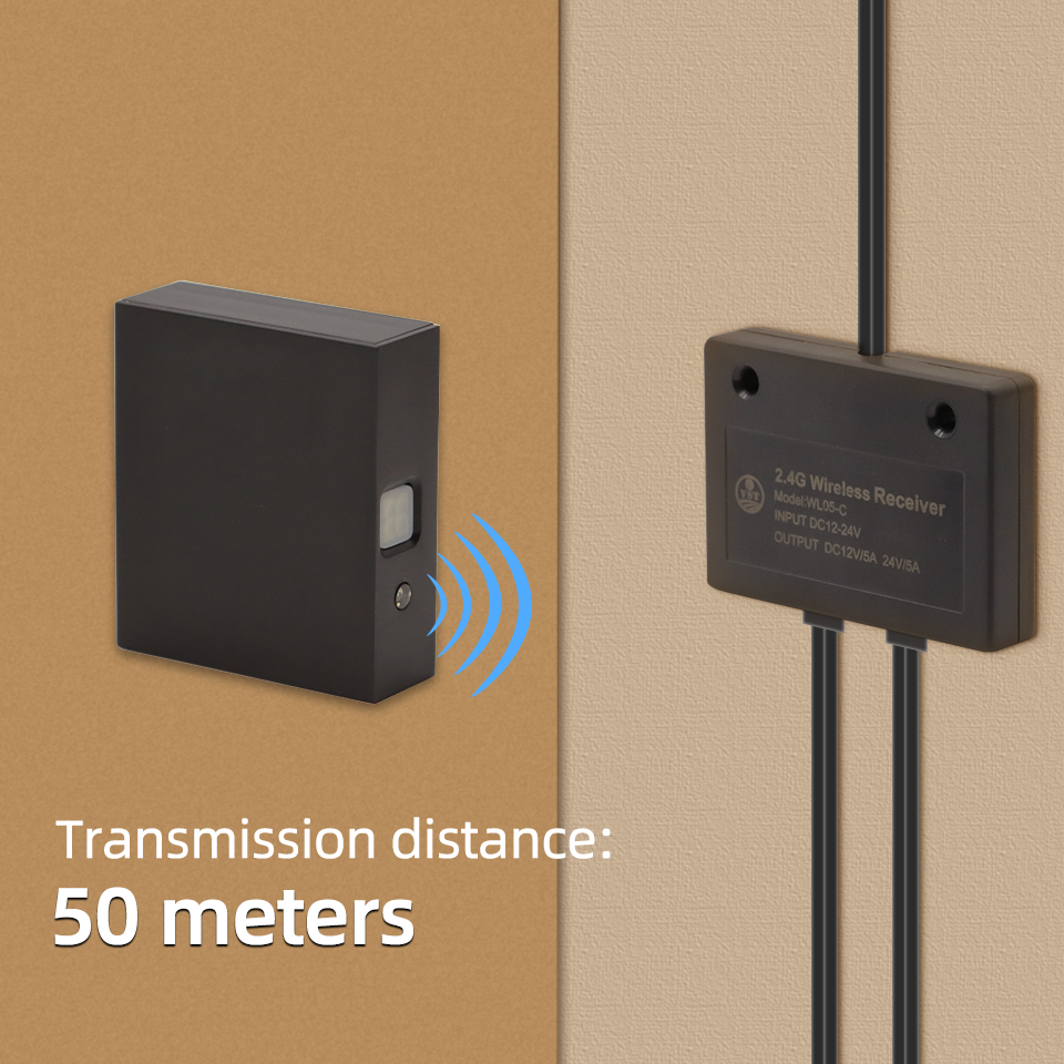 Interruptor de luz con Sensor de movimiento inteligente PR01 de 12V, interruptor empotrado para puerta de gabinete con fácil instalación para luz de gabinete