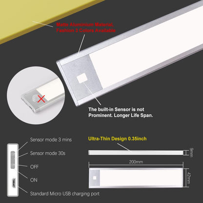 Send inquiry for 5V Silver Motion Sensor Rechargeable Light 1100mAh Battery Operated Shelf Lights with Energy Efficient for Kitchen, Bedroom, Nursery 7.8inch supplier. Wholesale Motion Sensor Rechargeable Light directly from China Battery Operated Shelf Lights manufacturers/exporters. Get factory sale price list and become a distributor/agent-vstled.com