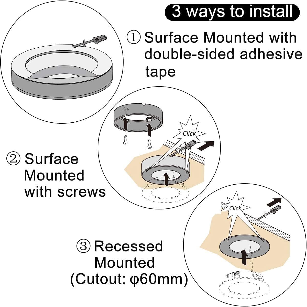 Send inquiry for PL05 12V Round LED Cabinet Puck Light 1.8W Wholesale Kitchen Panel Lights with ETL for Cabinets, Shelves to high quality Round LED Cabinet Puck Light supplier. Wholesale Kitchen Panel Lights directly from China LED Cabinet Puck Lights manufacturers/exporters. Get a factory sale price list and become a distributor/agent-vstled.com