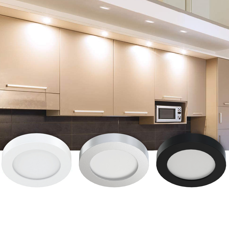 12V Round LED Cabinet Puck Light 1.8W Wholesale Kitchen Panel Lights ...