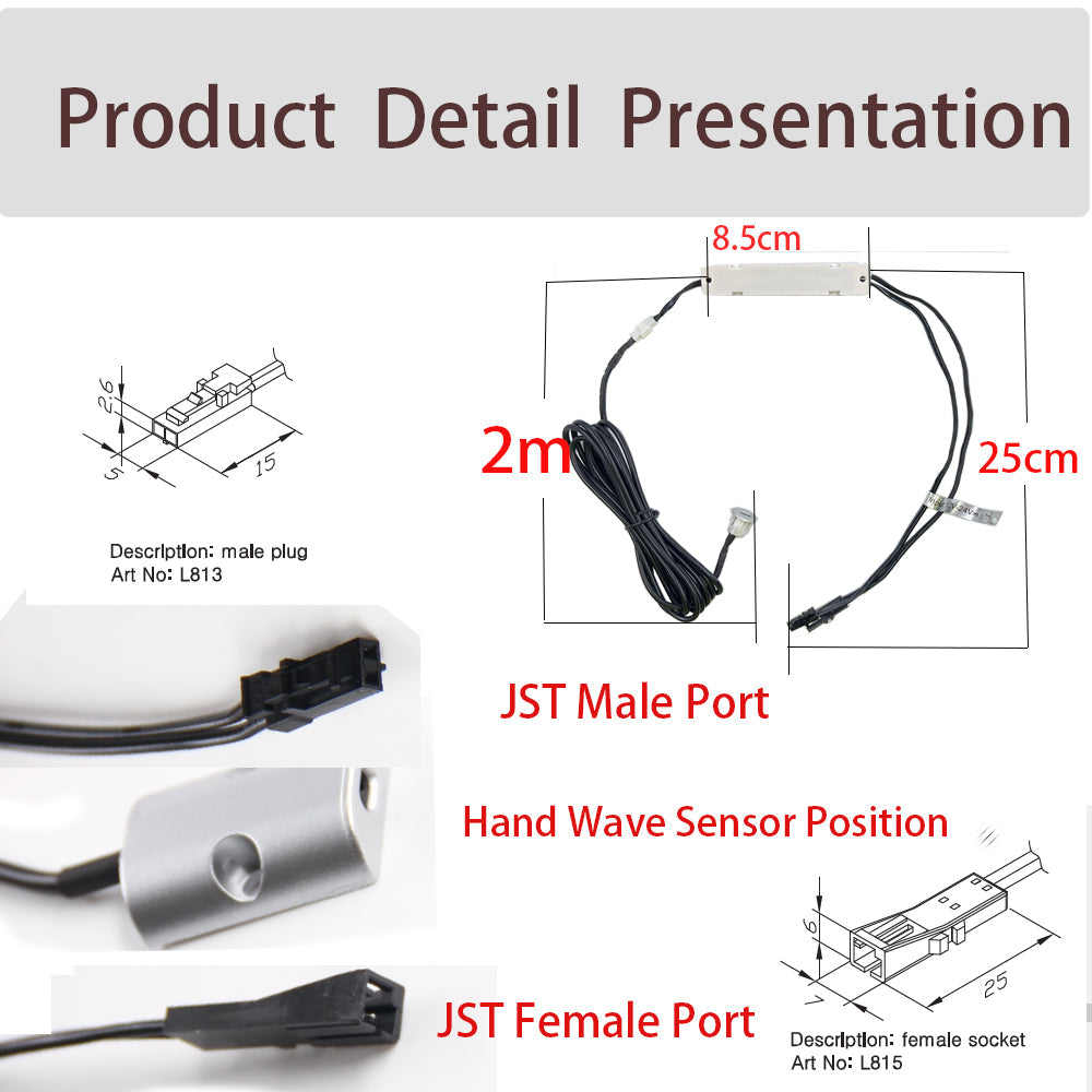厂家直销 IH02表装手扫感开关 带门柜体LED照明红外感应控制器