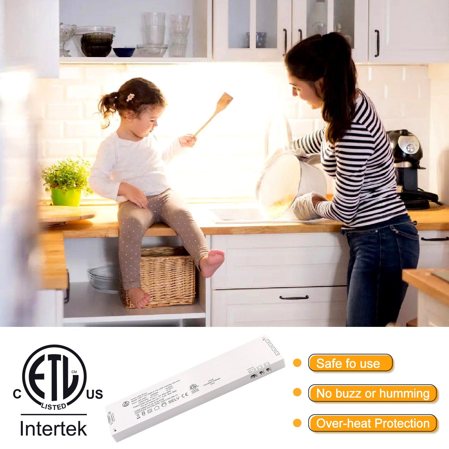 LD71 12V LED 灯电源,高品质恒压 LED 驱动器,带 CCC/ETL