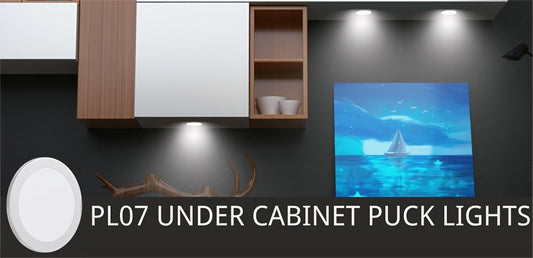 Ultra-Thin LED Cabinet Puck Lights PL07 For Multiple Applications