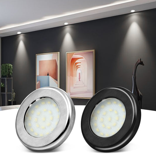 CB15 12V Luces de disco pequeñas Gabinete 1.5W Luces empotradas debajo del armario con alto CRI para despensa, banco de trabajo 3000K