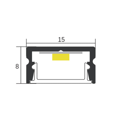 APE2 Flexible LED Aluminum Profile U Shape LED Linear Light Fixture with Silicone Cover for Woodwroking Project