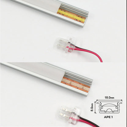 APE1 Solderless Aluminum LED Profile Lights High Quality LED Diffuser Channel with Silicone Cover for Shelves