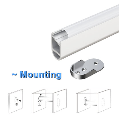Canal de tira LED de aluminio AP27 en forma de U AL6063 canal de montaje de luz de cinta con función antimareo para tienda de ropa 15*30mm