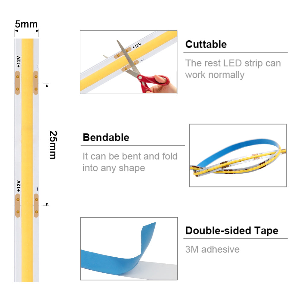 Send inquiry for FB06 12V Flexible COB Strip Light Width 5mm Dotless LED Tape Light with RoHS, CE for Ambient Illumination to high quality COB Strip Light supplier. Wholesale LED Tape Light directly from China COB Strip Light manufacturers/exporters. Get a factory sale price list and become a distributor/agent-vstled.com