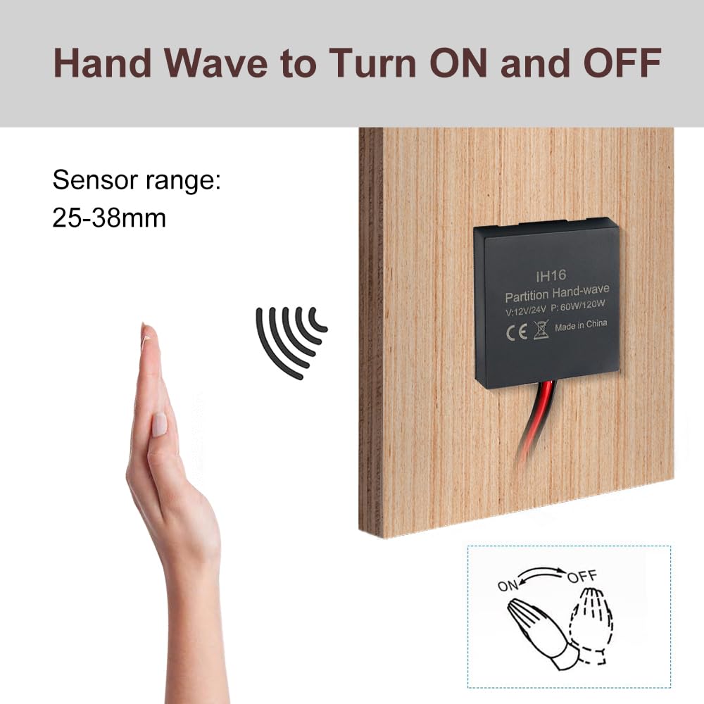12/24V 5A Sensor Switch, Hidden Hand Wave Activated Led Light Switch ...