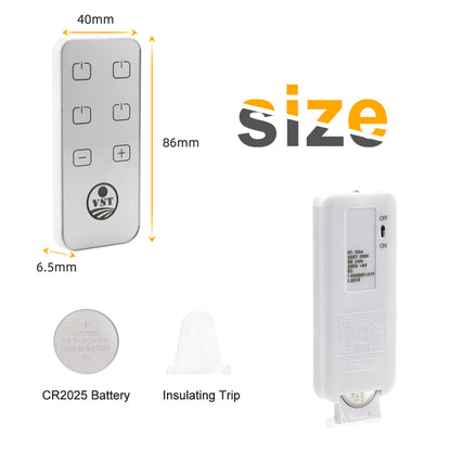 TS23 3V Wireless LED Remote Control Surface Mounted Smart Light Switch Dimmer with 4 Channels for Indoor Lighting 86*40*6.5mm