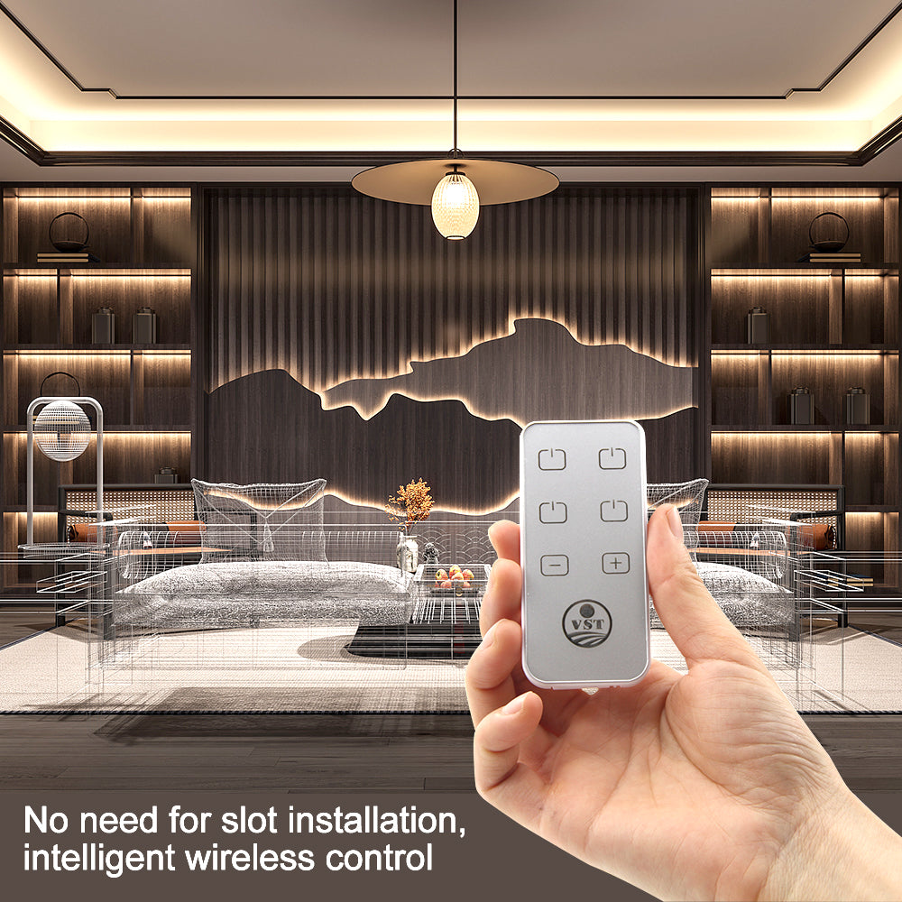 TS23 3V Mlti-Control Wireless LED Remote Surface Mounted Smart Light Switch Dimmer mit 4 Kanälen für Innenbeleuchtung 86*40*6,5mm