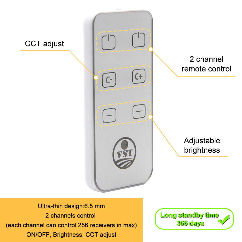 Controlador de luz inalámbrico TS24 3V 2,4G interruptor de luz de hogar inteligente de alta sensibilidad con 2 canales para Hotel, hogar 86*40*6,5mm