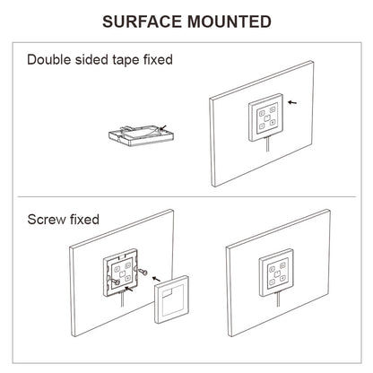 TS25 LED Cabinet Touch Dimmer Switch with Adjustable Color Temperature for Kitchen Under Cabinet Wardrobe