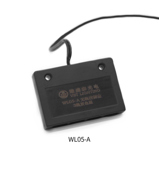Receptor de luz inalámbrico WL05-A 12V/24V Receptor de interruptor de luz de 3 pines con 4 puertos para controlador LED