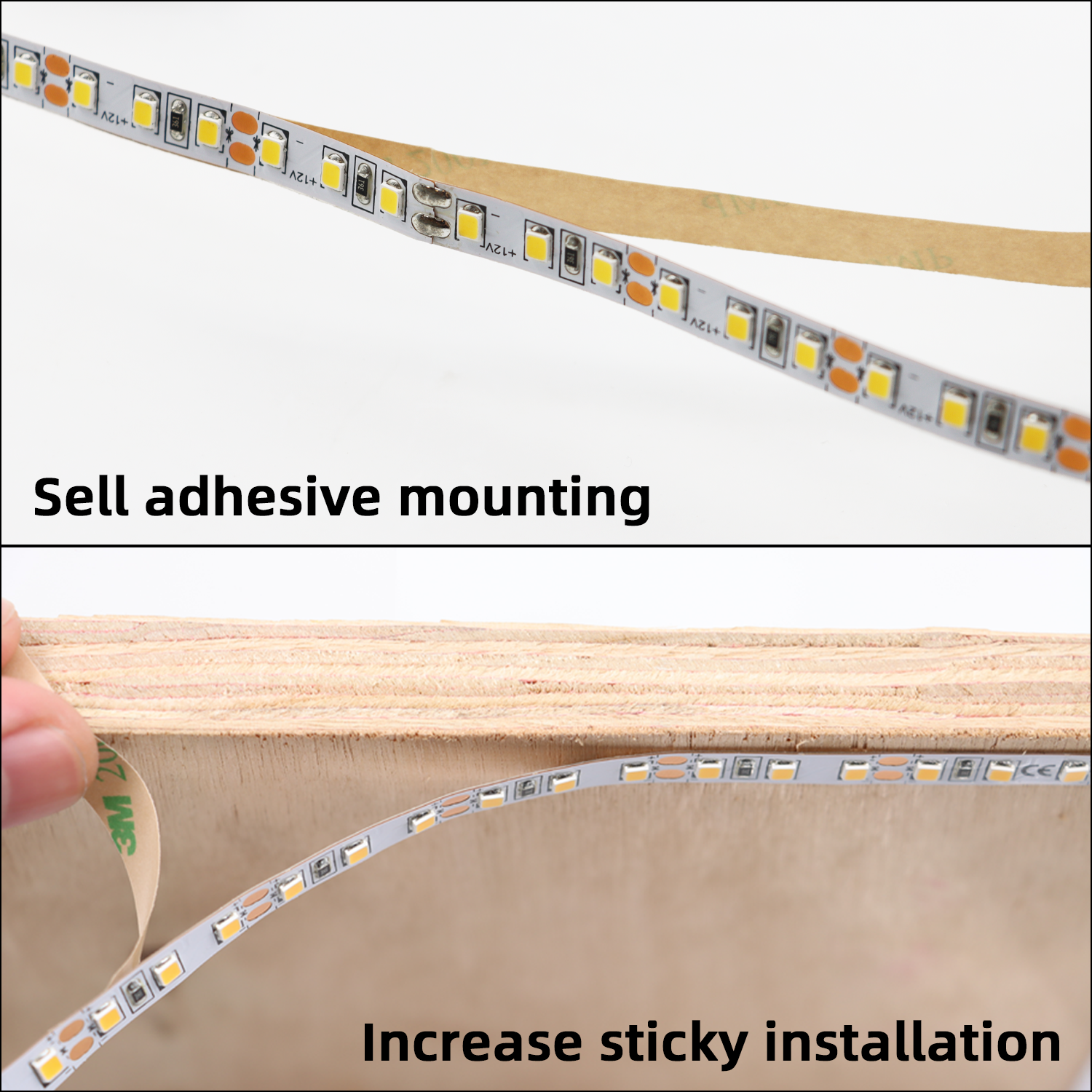 12V Warm White LED Strip Light Wideth 8mm Under Cabinet Tape Lighting ...