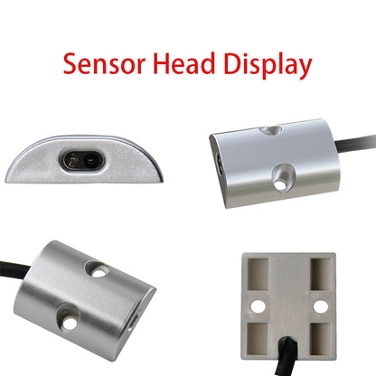 IH02 12V Surface Mounted Hand Wave Sensor Light Switch 60W Under Cabinet Light Switch with Wide Application for Under Shelf, Counter